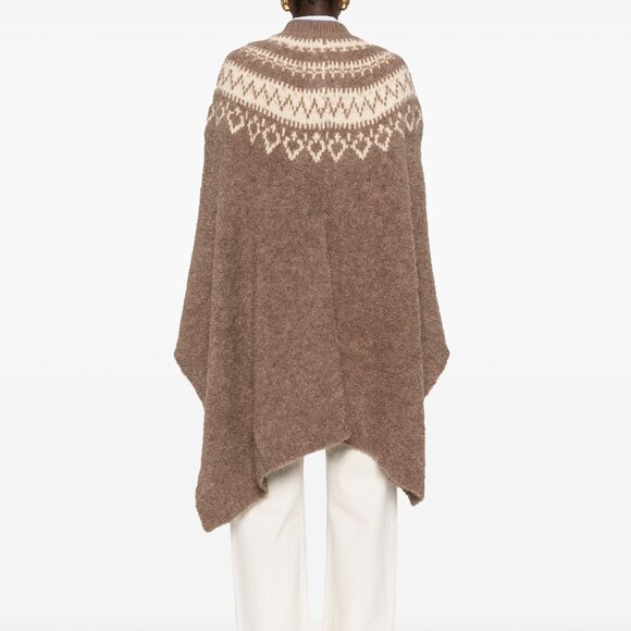 POLO Ralph Lauren Fair Isle Alpaca Wool Cape Poncho Cardigan M/L Belted NEW $998 - Picture 8 of 16